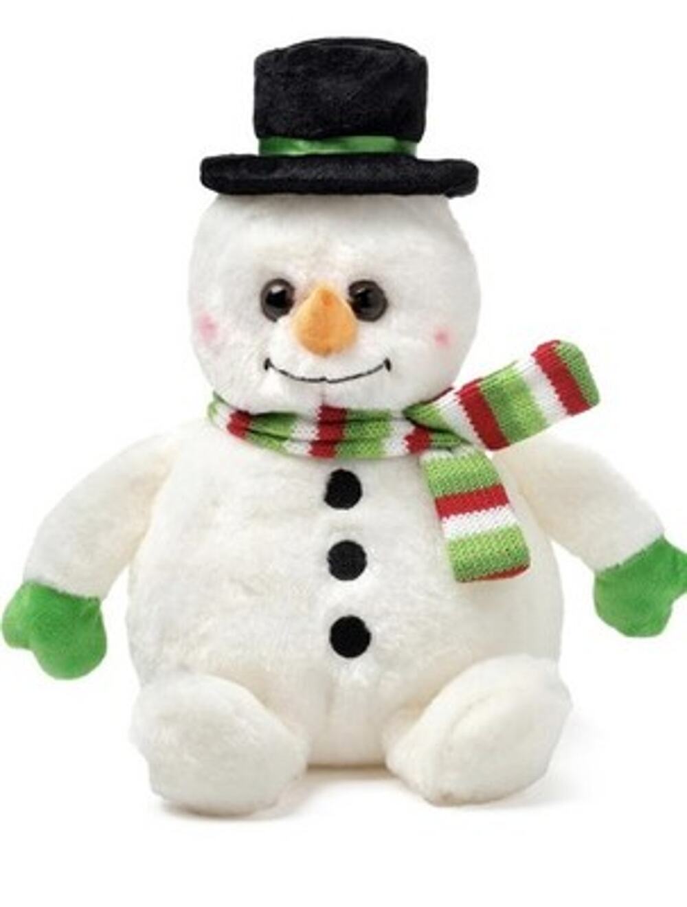 Bearington Big Snowball Christmas Snowman Plush Toy - 14"